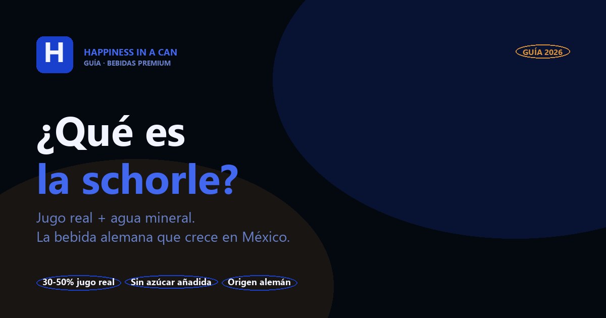 Qué es la schorle
